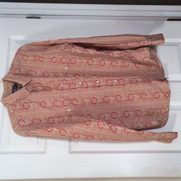 RRL DOUBLE RL PEARL BUTTON COTTON SILK WESTERN SHIRT ダブルアールエル パール ボタン ステッチワーク シルク ウエスタン シャツ